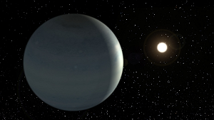 Planète Corot-exo-9b et son soleil